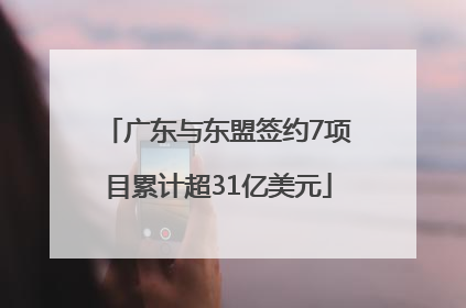 广东与东盟签约7项目累计超31亿美元